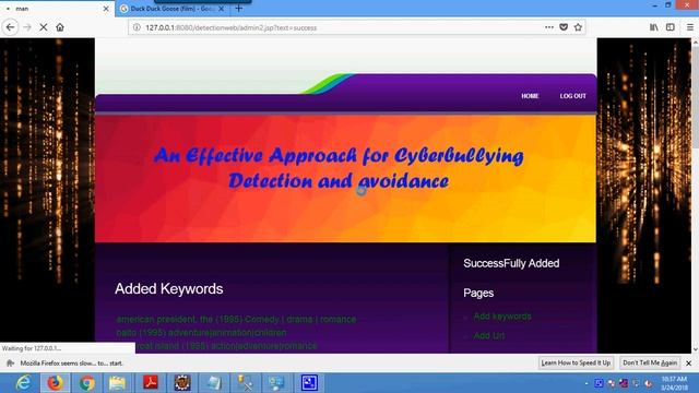 An Effective Approach for Cyberbullying Detection and avoidances in Java смотреть онлайн