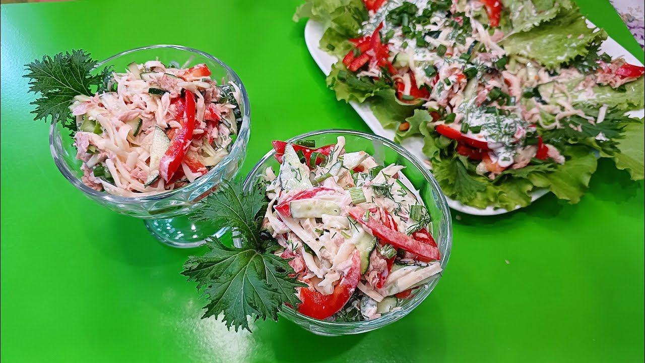 Салат "Новый" с тунцом. Вкусно, быстро и аппетитно!