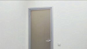 Стеклянные двери Эстет в серой алюминиевой раме для офиса. Офисные двери в алюминиевом каркасе.