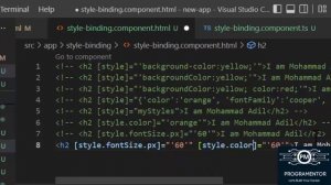 13 | Style Binding Angular | Angular Style Binding | ngStyle Directive | Angular (Hindi/Urdu)