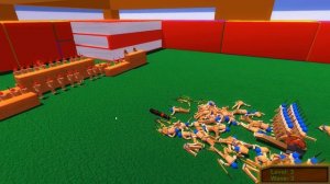 The HUGE BLOCK FORT!  Epic Battles!  (Wooden Battles Gameplay)