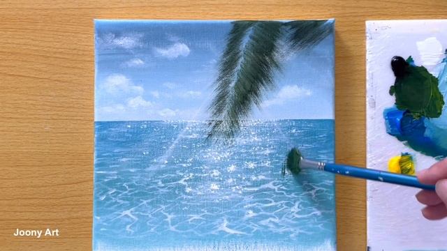 Painting a Tropical Paradise Beach / Acrylic / STEP By STEP - 275 смотреть онлайн