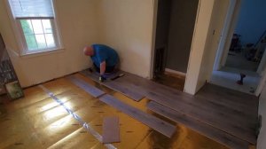 FLOORS ARE GOING IN !! PERGO TIMBERCRAFT WOODGRAIN LAMINATE FLOOR PLANKS HOME REMODEL RENOVATION