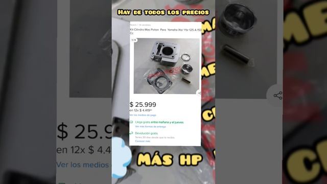 Cuánto cuesta el kit 150 para ybr 125? Precio hoy en Argentina?