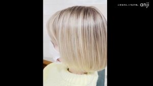 【動くヘアカタログ】ハイライトで作る大人のブロンドヘア＜ブリーチ＞＜ハイライトカラー＞