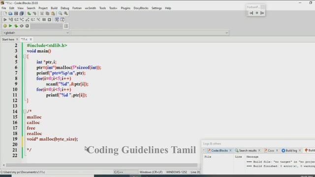 Dynamic Memory Allocation in C | C Programming in Tamil | DMA | malloc, calloc, free, realloc смотреть онлайн