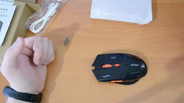 Бесшумная и беспроводная мышь AZZOR (Распаковка)