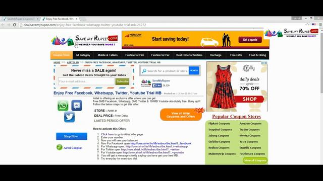 Enjoy Free Facebook, Whatsapp, Twitter, Youtube Trial MB смотреть онлайн