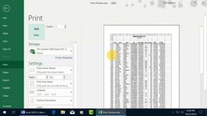 Microsoft Excel 2019: Print Preview