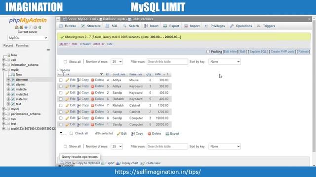 Limit Clause in MySQL With SELECT, UPDATE, DELETE #43