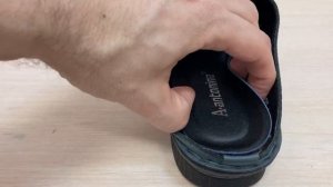 Ортопедические женские тапочки с регулируемой полнотой серые со съемной стелькой