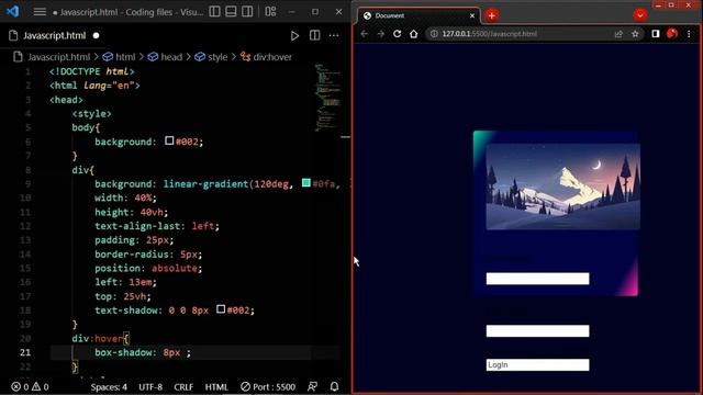 How to make login for using html, CSS & Js. | login form #login #form #htmltutorial #js #css #html