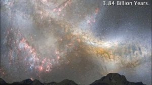 КАК БУДЕТ  выглядеть ночное небо сближению Галактики (Андромеды) #космос #youtube