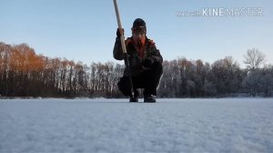 Моя самодельная пешня из арматуры. Вечерний выход за щукой на озеро.