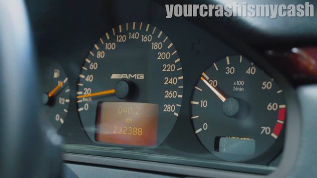 Mercedes-Benz W210 E300TD OM 606 Superturbo Taxi flyby Burnout | yourcrashismycash | turbodiesel