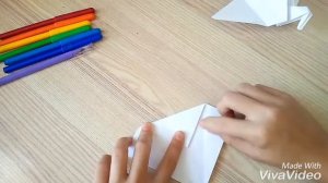 Журавлик оригами . Самый простой и быстрый способ)