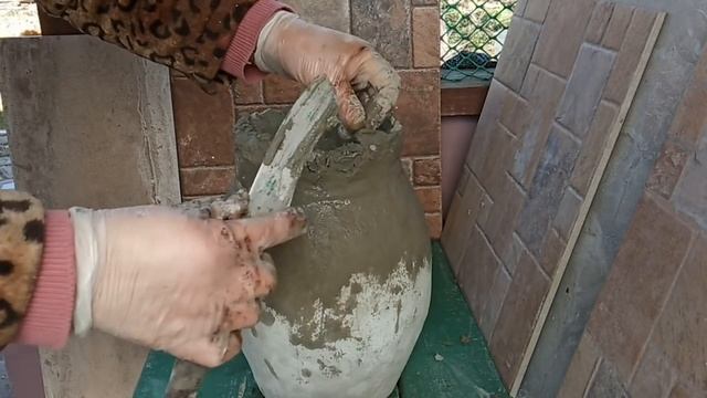 ГОРШОК на Воздушном Шаре из Цемента и Ткани // ГЛЕЧИК Своими Руками