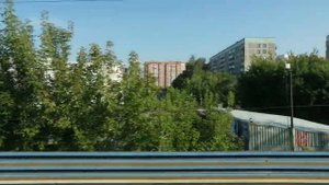 Вид из окна поезда - Прибытие на станцию Новосибирск-Главный (г.Новосибирск)