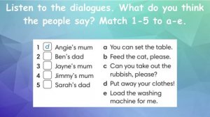 Go Getter 3 unit 1  Household chores