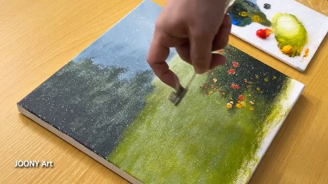 Rainy Day Painting / Acrylic Painting for Beginners смотреть онлайн