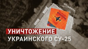 ВС РФ уничтожили украинский Су-25 барражирующим боеприпасом «Ланцет» — видео