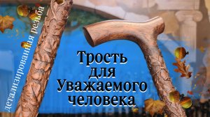 Комфортная трость с художественной резьбой | Мудрость