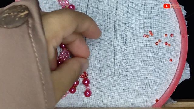 Beads Hand embroidery basic stitches tutorial for beginners || Beads embroidery design || Beads wor
