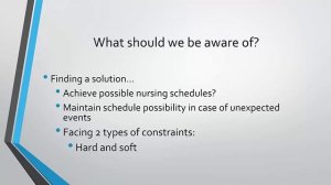 Nurse Scheduling Problem