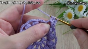 Easy crochet knitting motif making✅crochet knitting patterns