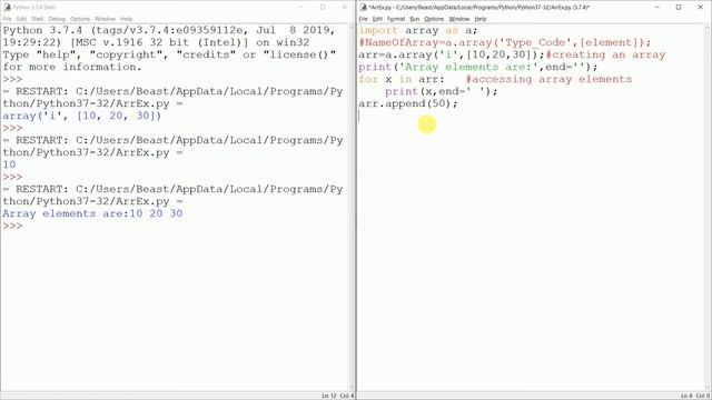 #21 Getting Start With Python | Arrays in Python | Array Operations and Methods