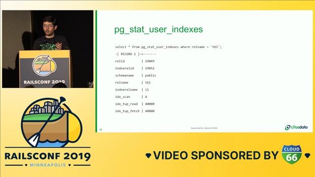 RailsConf 2019 - Optimizing your app by understanding your PostgreSQL database by Samay Sharma смотреть онлайн