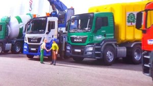 #Машинки Бетоновоз Грузовик #Bruder поломался на помощь приехал Бензовоз Мультик про машинки