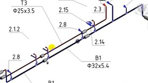монтажные схемы К1 В1 Т3 Т4 и отопления с подробной спецификацией