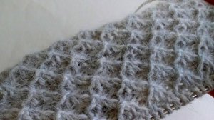 Славный узор спицами для натуральной пряжи  -  Пух норки, собачий пух, кролик, ангорка, козий пух