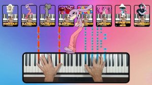 Guess the Song 🎹 Piano Tutorial 🎪The Amazing Digital Circus🚽Skibidi Toilet😃Slickback🐲Toothless
