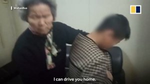 Half-naked Chinese boy runs away to avoid father’s spanking