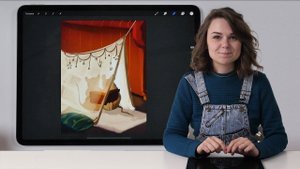Экспресс-урок по цифровой графике в Procreate «Мышки с книжкой» | Рисуем мышь на планшете