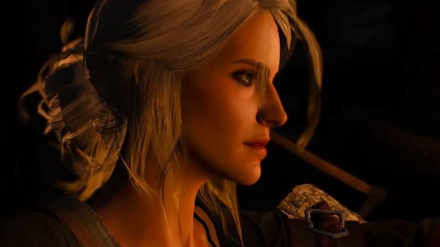 Цири и Геральт общаются у камина смотреть онлайн