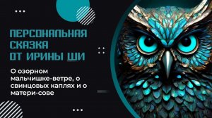 Ирина Ши - Персональная сказка. О озорном мальчишке-ветре, о свинцовых каплях и о матери-сове.