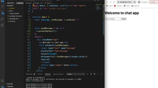 Develop a Simple Chat App using React Socket.io | Websocket Chat Application in ReactJS смотреть онлайн