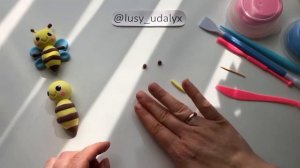 Пчелка из воздушного пластилина
