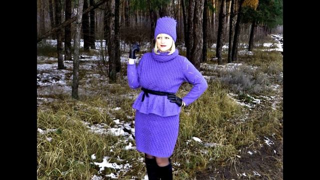 Вязанные туники, свитера, пальто спицами. Работы Бережной Натальи