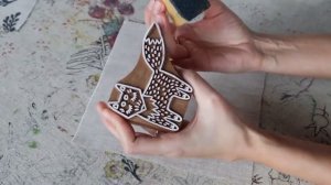Мастер-класс, дизайн ткани за 2 минуты.  Ручная печать по ткани. Набойка.