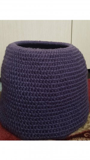 Корзина из пряжи