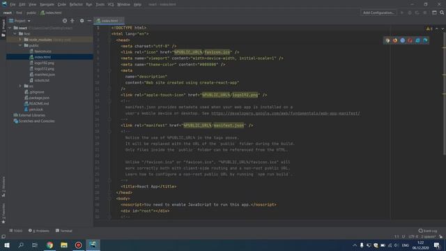 React с нуля первый урок. Знакомство с реакт, создание приложения.
