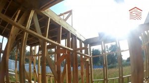 Правильный каркасник. Силовой каркас 1 этажа. Выставление стен 2 этажа, перекрытие.