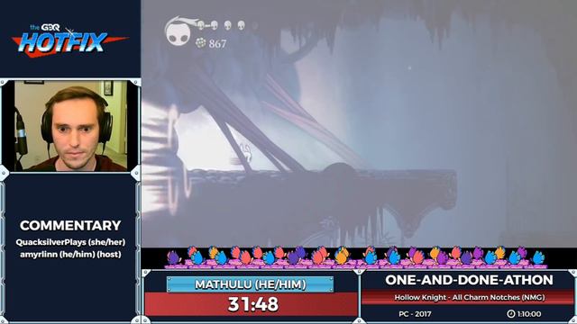 Hollow Knight by mathulu in 54:14 - One-and-Done-athon 2021 смотреть онлайн