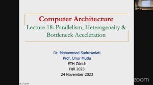 Computer Architecture - Lecture 18: Parallelism & Heterogeneity (Fall 2023)