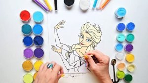 Elsa Frozen Sand Painting/Coloring | ASMR | Relaxing | Calm | Arts & Crafts