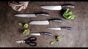 Набор из 5 кухонных ножей и блока для ножей с ножеточкой, NADOBA, серия HELGA